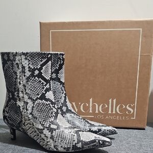 Seychelles Snake Print Ankle Boots